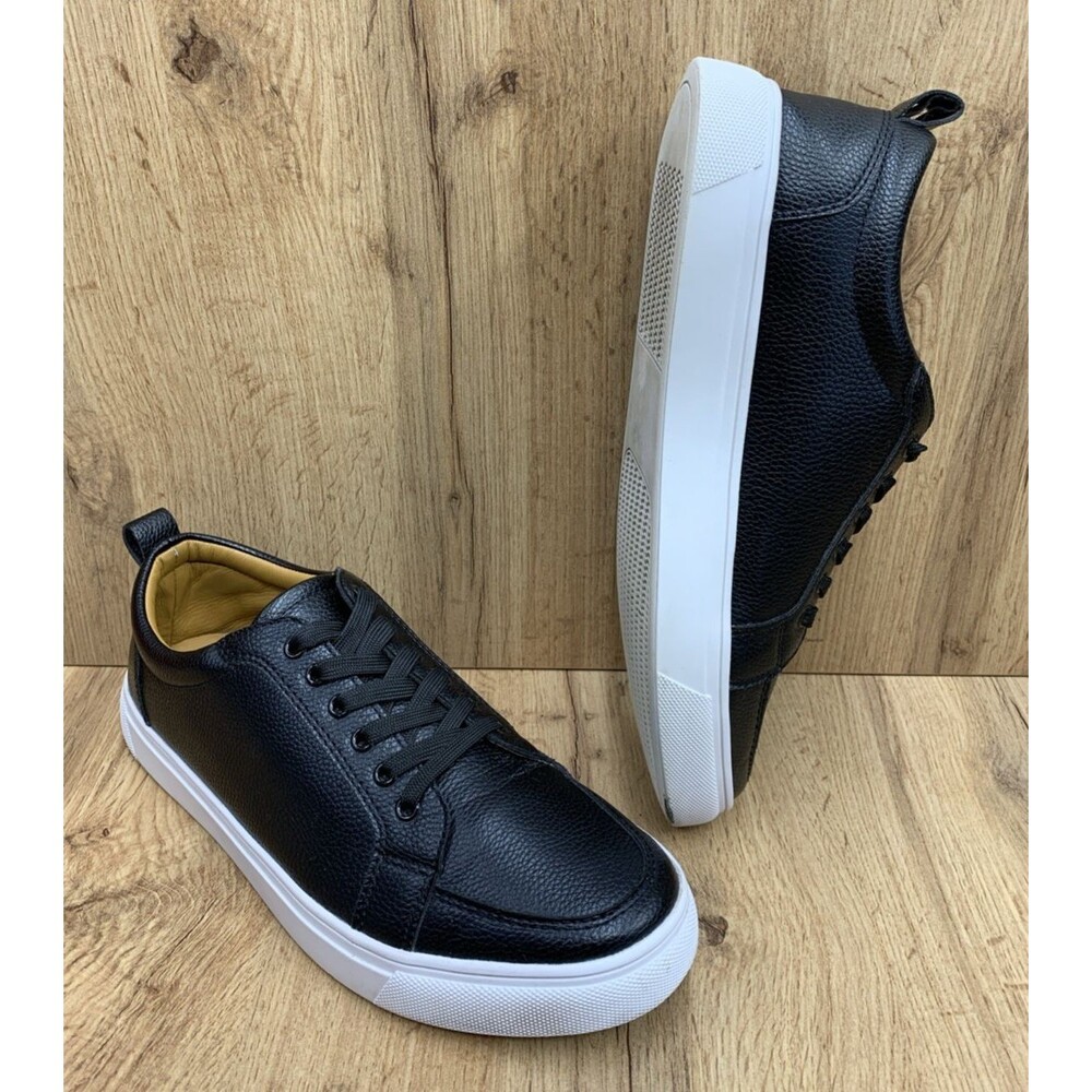 Faranzi Mens Anderson Lace Up Court Sneaker Tennis Shoes F421221K Black Size 9.5